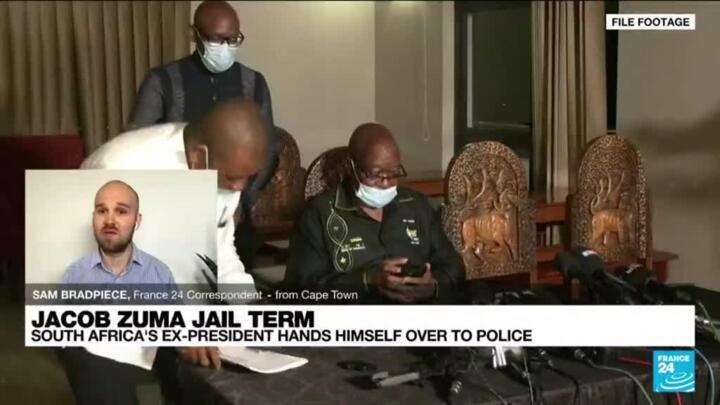 South Africa's ex-president Zuma hands himself in to prison