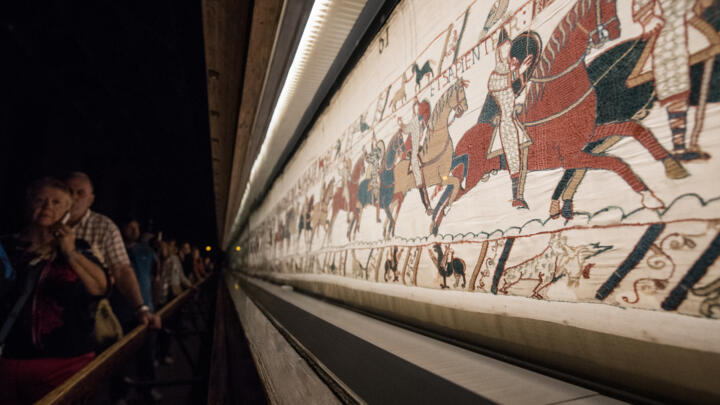 The tapestry's loan will mark the first time in nearly 1,000 years that the 68-metre-long piece will have been on British soil.