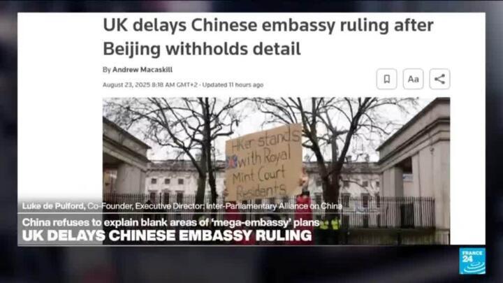 UK has a 'number of security concerns' associated with China's prospective mega-embassy in London