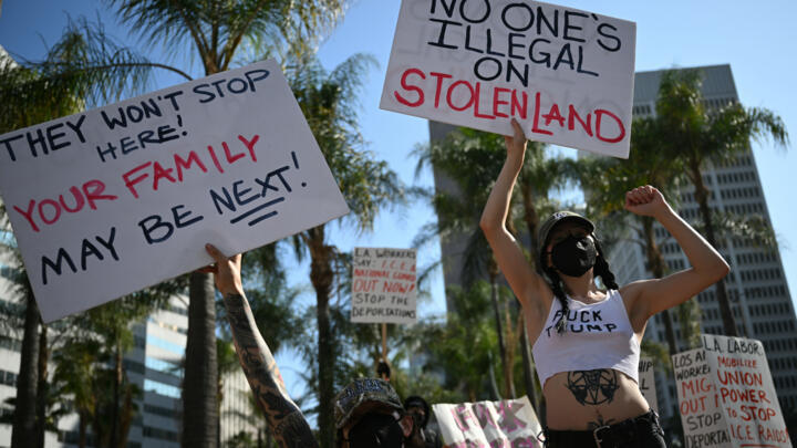 Wednesday's protests were peaceful but noisy in Los Angeles.
