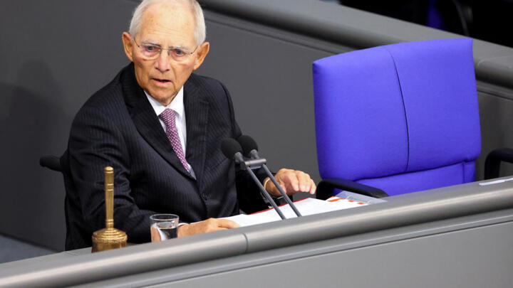 File photo: Germany's acting Parliament President Wolfgang Schaeuble attends the inaugural session of the German lower house of Parliament Bundestag in Berlin, Germany, October 26, 2021.