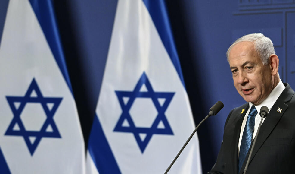 Le Premier ministre israélien Benjamin Netanyahu à Budapest, le 3 avril 2025.