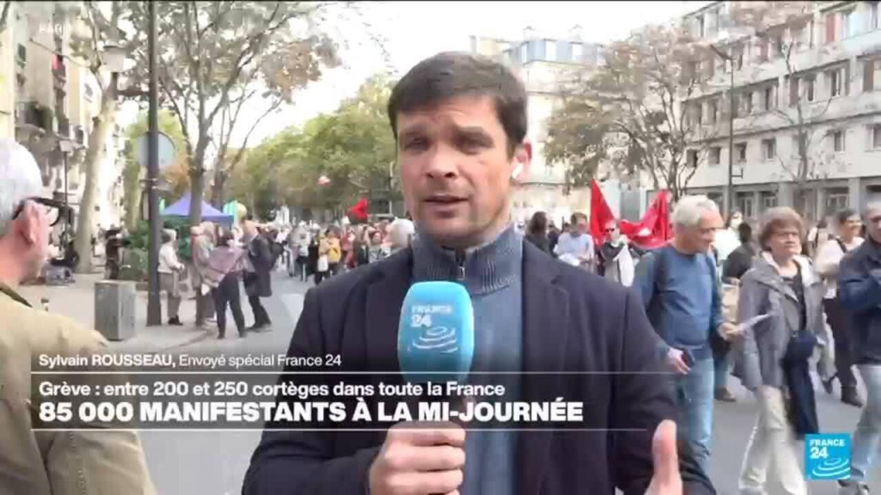 Journée de grève en France : 85 000 manifestants à la mi-journée