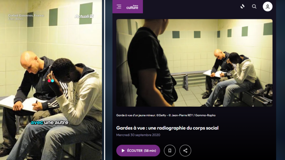 A gauche : capture d’écran de la vidéo de actuali.tv2. A droite : Photo de presse visible sur le site France Culture.