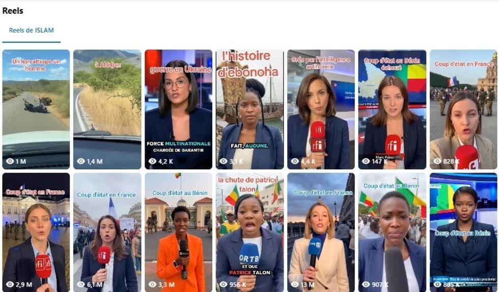 Au mois quatre vidéos de coup d'Etat en France ont été publiées par ce créateur de vidéo générées par IA