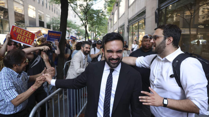 Zohran Mamdani arrives at the NBC studios to participate in a Democratic mayoral primary debate, Wednesday, June 4, 2025, in New York.