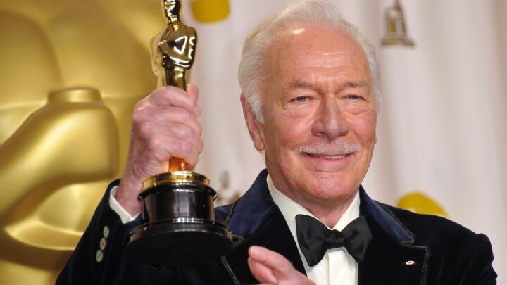 In this file photo taken on February 26, 2012 Christopher Plummer holds his Oscar for best actor in a supporting role for 'Beginners' in the press room at the 84th Annual Academy Awards in Hollywood, California.