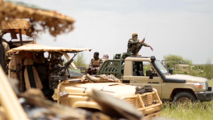 File photo: Malian soldiers are pictured during a patrol with soldiers from the new Takuba force near the Niger border in Dansongo Circle, Mali August 23, 2021. 
