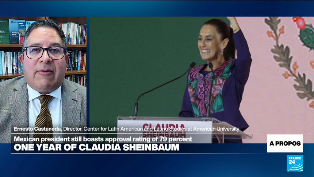 Mexico's Sheinbaum sees record approval rating as she celebrates one year in office