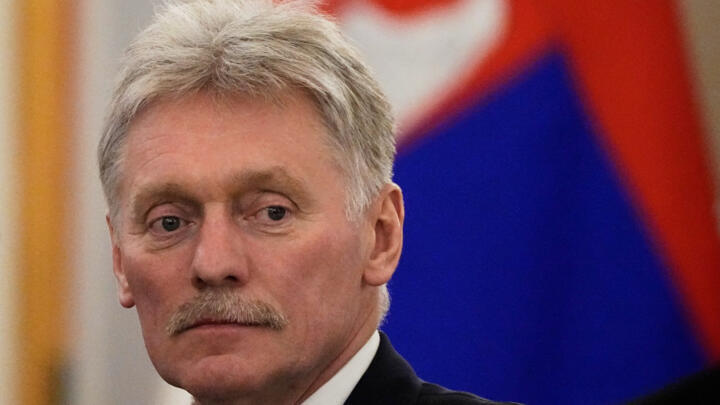 Kremlin spokesman Dmitry Peskov attends a meeting between Russian President Vladimir Putin and Serbia's President Aleksandar Vucic in Kremlin, Moscow, Russia, Friday, May 9, 2025.