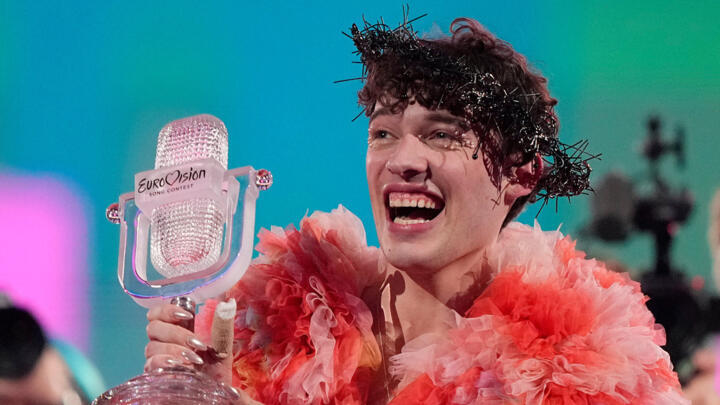 File photo: Nemo of Switzerland, celebrates after winning the Grand Final of the Eurovision Song Contest in Malmo, Sweden, on May 12, 2024.