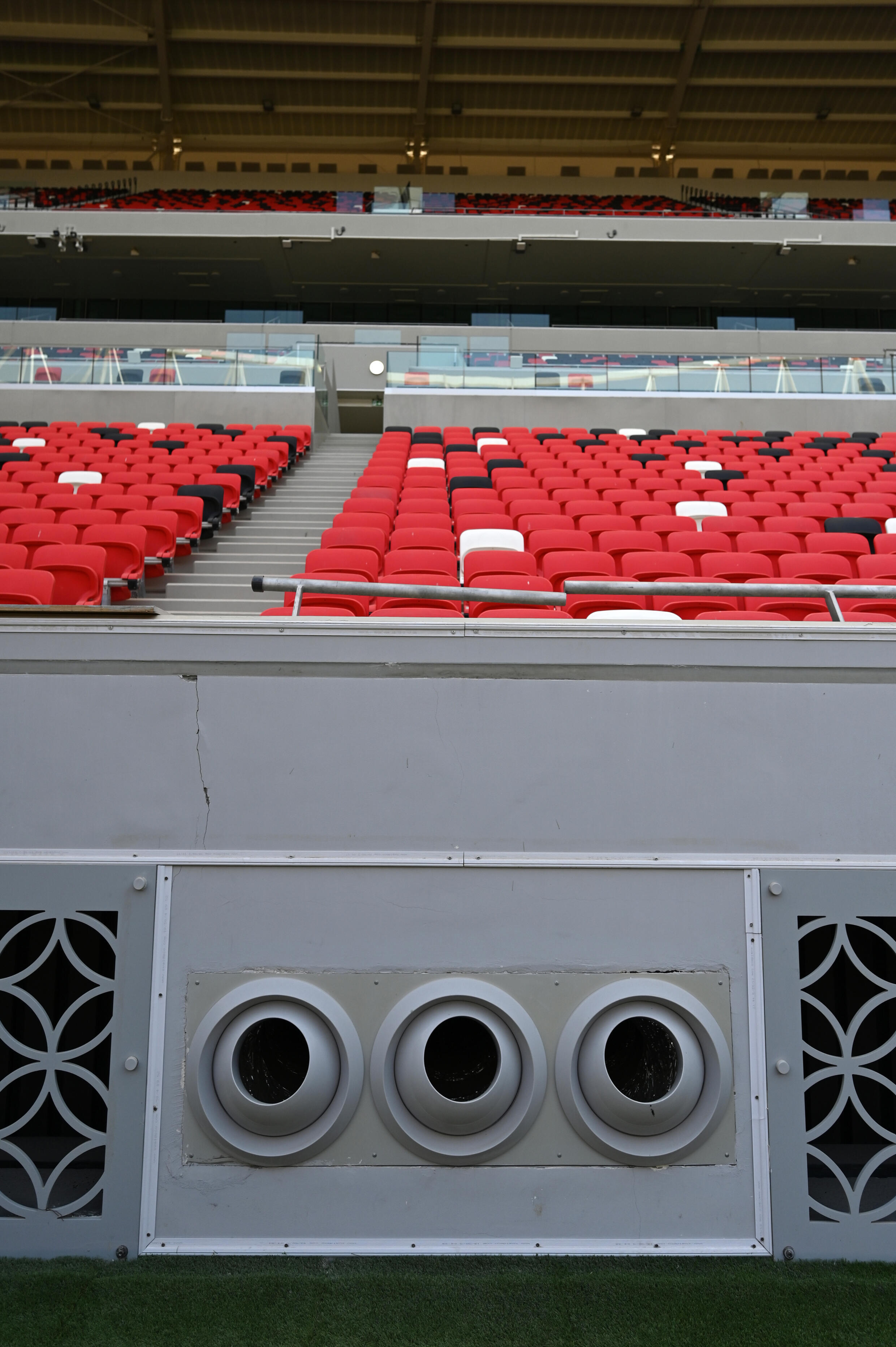 El sistema de aire acondicionado del Estadio Ahmad Bin Ali de Doha, en una imagen del 30 de marzo de 2022