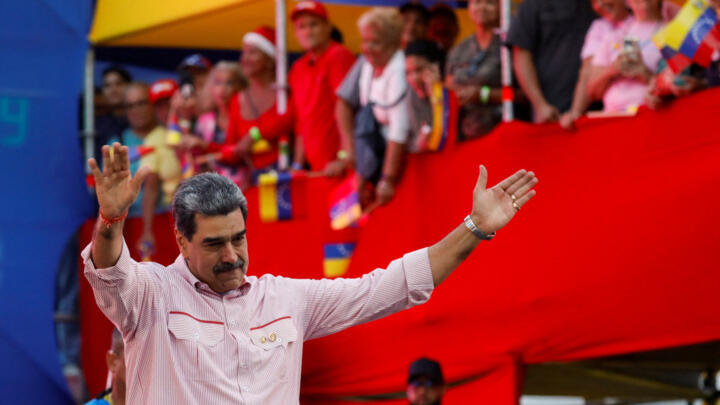 Venezuela's President Nicolas Maduro gestures during a ceremony in Caracas, Venezuela in December 2025.