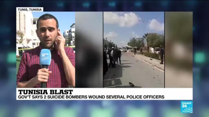 Tunisia: Government says 2 suicide bombers wound several police officers