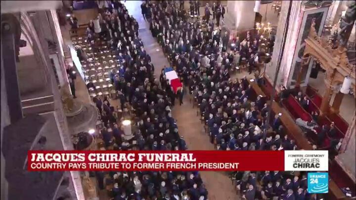 Jacques Chirac funeral: Coffin enters Saint-Sulpice church