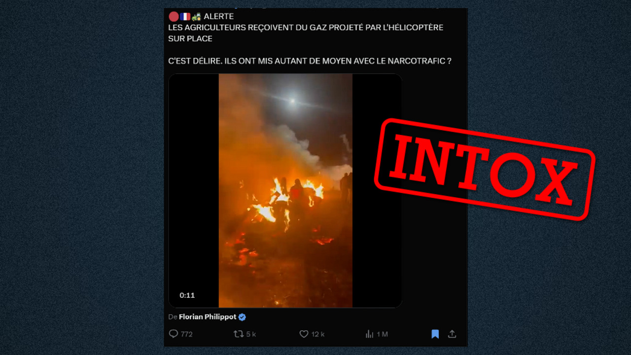 La gendarmerie n’a pas lancé de gaz lacrymogène depuis un hélicoptère contre des agriculteurs