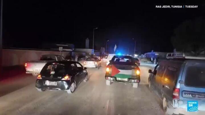 Gaza-bound activist convoy enters Libya from Tunisia