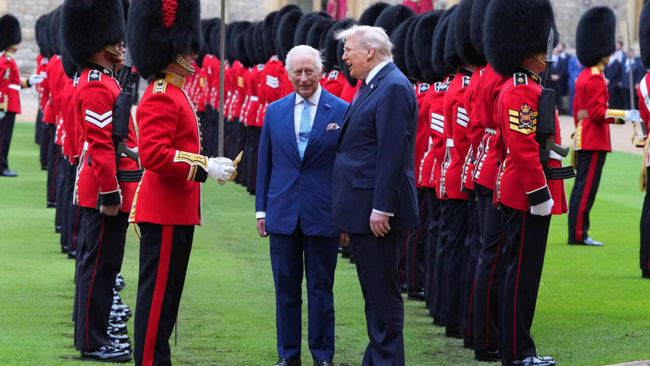 Trump recorre Windsor en medio de la pompa desplegada por el rey Carlos III en su segunda visita de Estado
