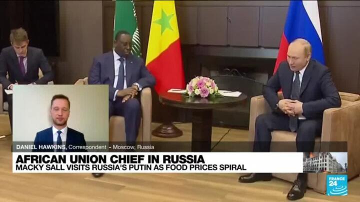 Kremlin denies blame for mounting food crisis as Putin meets African Union leaders
