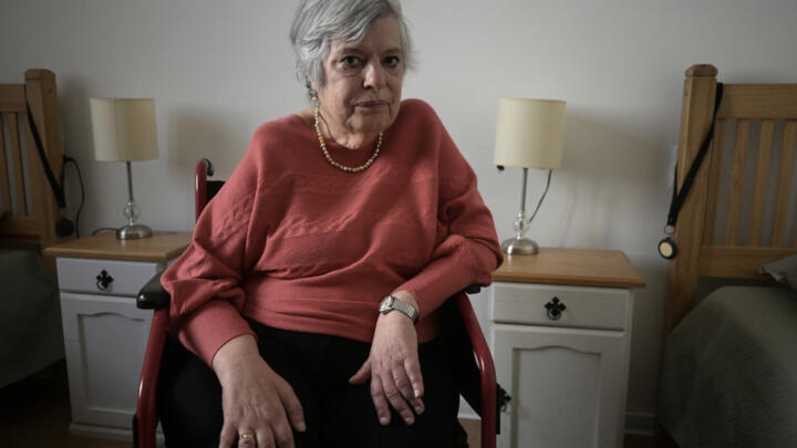 File photo: Uruguayan Beatriz Gelos, a 71-year-old who has battled neurodegenerative ALS for two decades.
