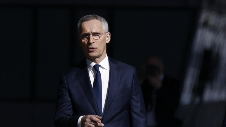 NATO Secretary General Jens Stoltenberg arrives ahead of a NATO - North Atlantic Council (NAC) Foreign Affairs ministers' meeting at NATO headquarters in Brussels, April 4, 2023.