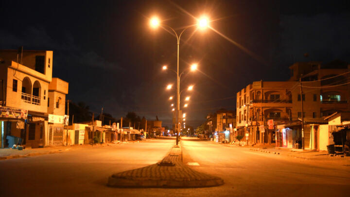 Deserted streets during the curfew in the Limousine district in Lome on April 15, 2020.