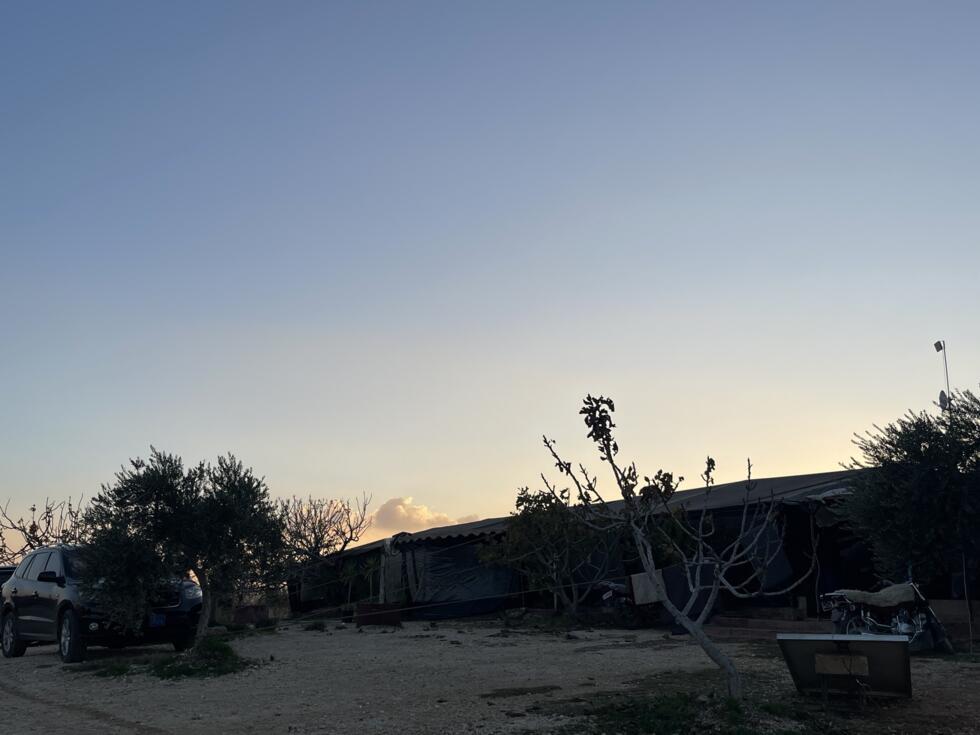 A tent used by the head of the office's Idlib branch in the northwestern province.