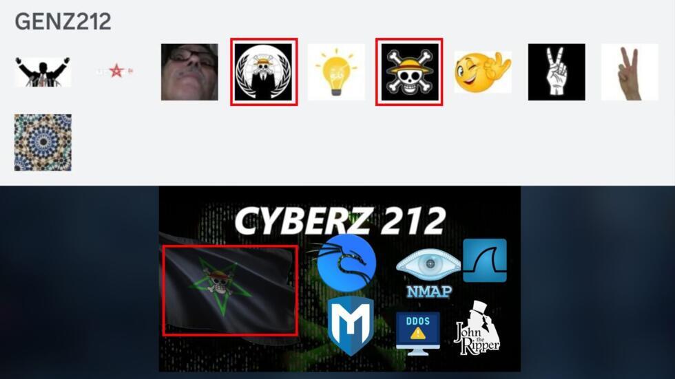 a graphic that circulated on the same Discord group. We outlined the One Piece symbols in red.
