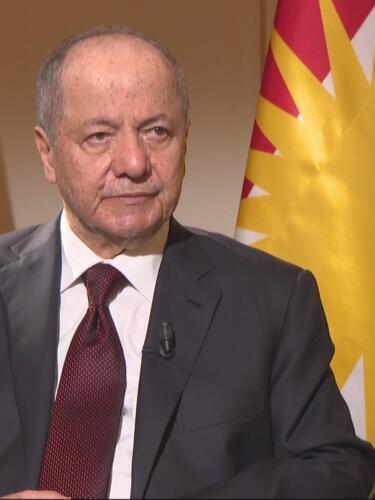 Le président du Parti démocratique du Kurdistan Massoud Barzani sur France 24.