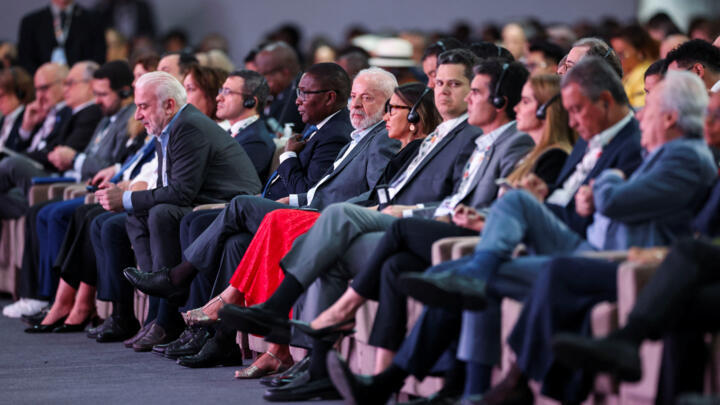 Brazil's President Luiz Inacio Lula da Silva sits in the audience on the day of the opening ceremony of the UN Climate Change Conference (COP30), in Belem, Brazil, November 10, 2025.
