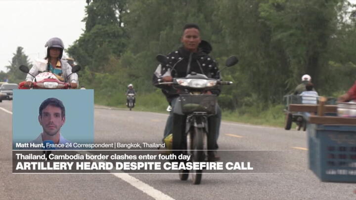 Thai-Cambodian border clashes continue despite Trump's ceasefire call