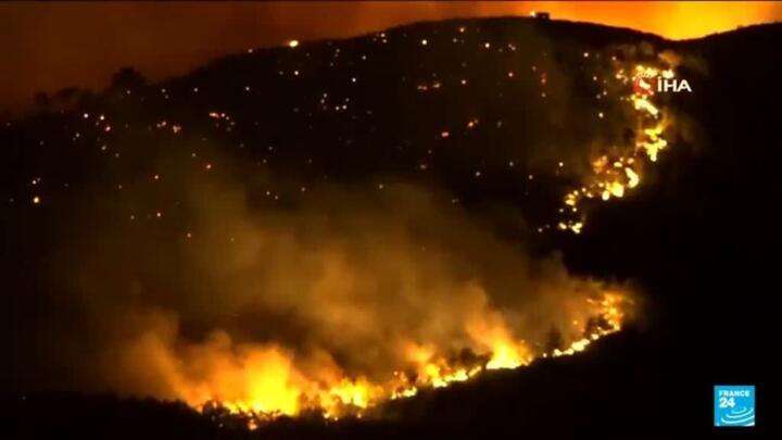 Turkey: Intense wildfires sweep through Izmir region