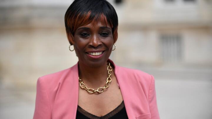 Rachel Keke, MP for leftist France Unbowed party and a member of the left-wing NUPES coalition, at the National Assembly in Paris on June 21, 2022.