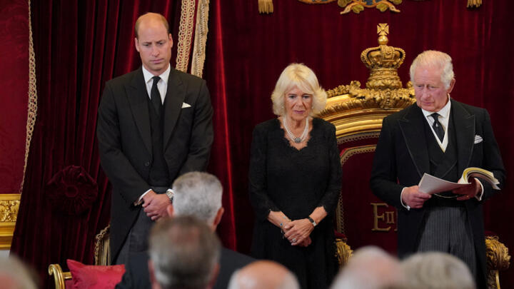 Changing of the Guard inside Buckingham Palace: King Charles III 'takes up his royal duties'
