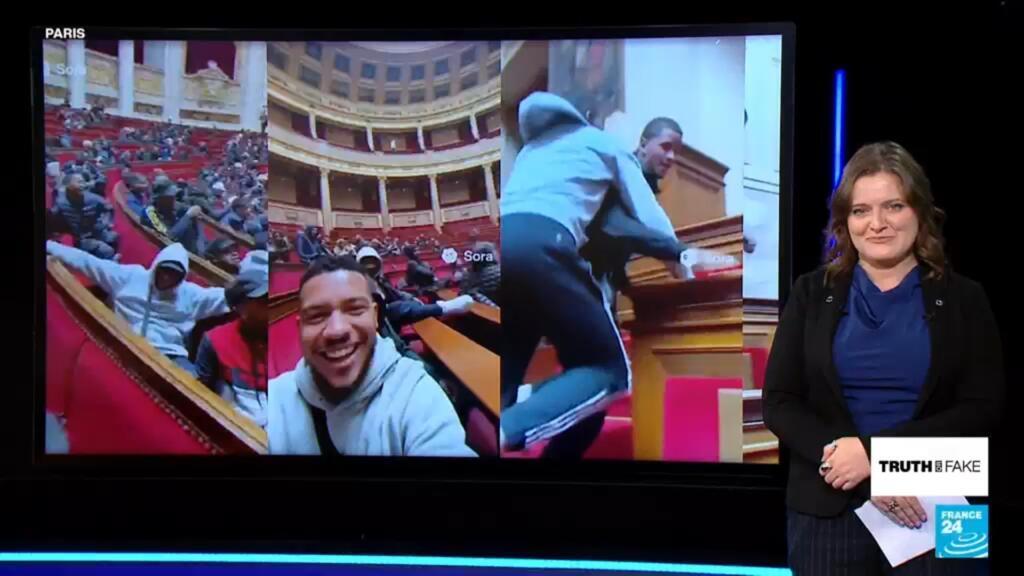 Did young leftists wreak havoc in the French National Assembly?