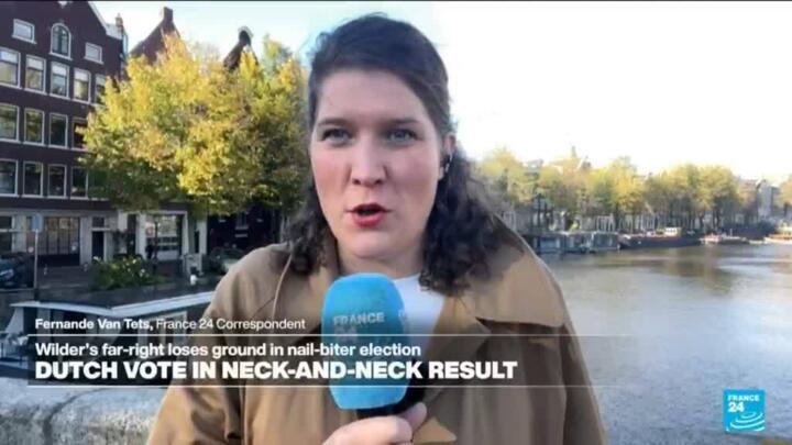 Tough coalition talks ahead as Dutch centre left and far right tie in election