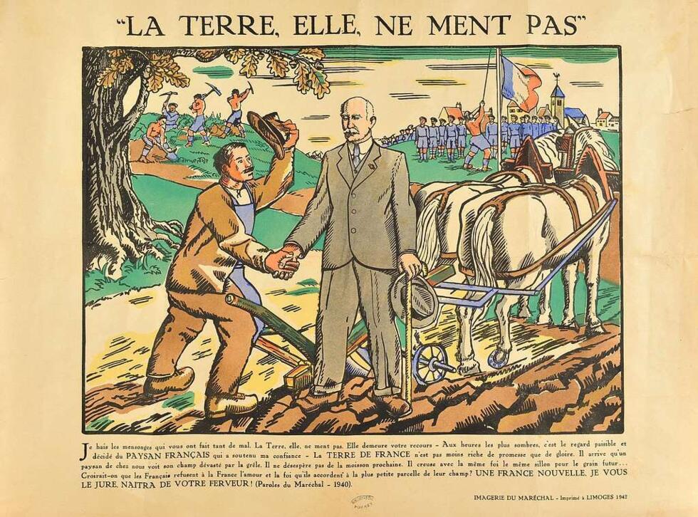 Affiche de propagande du régime de Vichy en 1942.