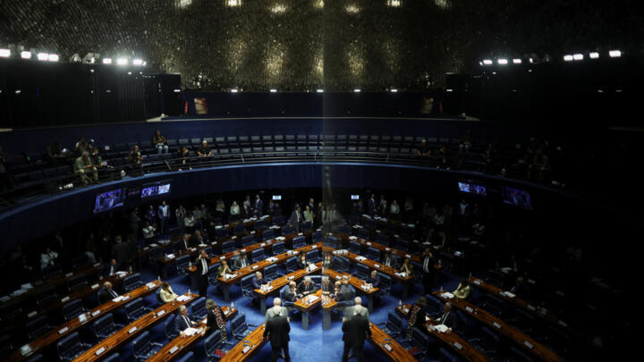 A general view of a session to vote on a bill, which proposes reducing the sentences for January 8, 2023, riot convictions, including former President Jair Bolsonaro's.