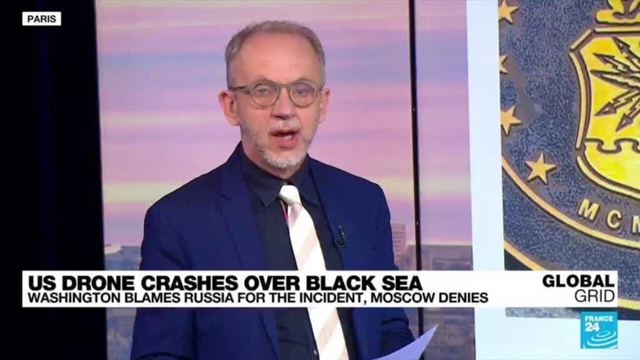 US drone crashes over Black Sea Washington blames Russia, Moscow