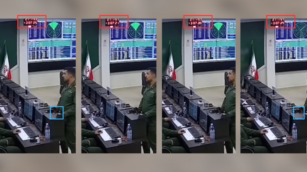 Chronological screenshots from the second clip reveal flaws in the digital clock (marked in red): the seconds appear in the wrong order, and the digits are malformed. Furthermore, a white object inexplicably vanishes from the desk (highlighted in blue).