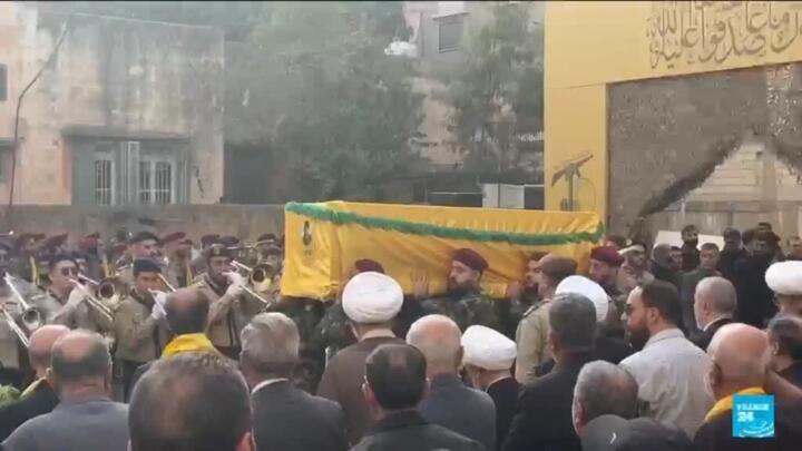 Thousands mourn Hezbollah commander killed in Israeli airstrike