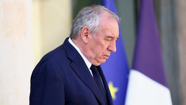French Prime Minister François Bayrou leaves the weekly cabinet meeting at the Élysée Palace in Paris, France, August 27, 2025.