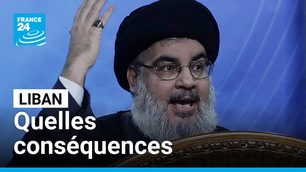 A file photo of the head of Lebanon's militant Shiite Muslim movement Hezbollah Hassan Nasrallah speaking on July 25, 2014.