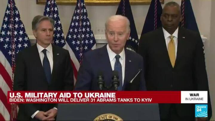 REPLAY: Biden says US tanks, Ukraine aid not 'offensive threat to Russia'