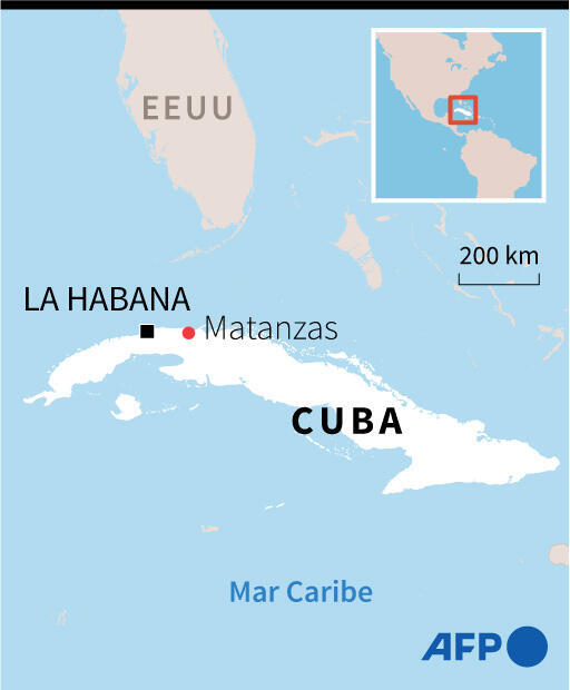 Localización de Matanzas en Cuba