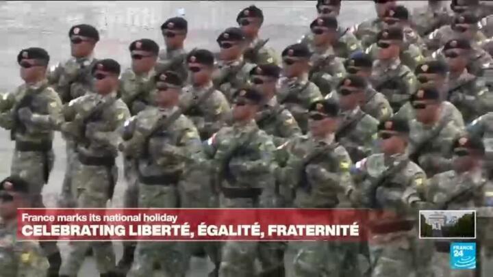 France Bastille Day: Military troups start arriving at Place the la Concorde