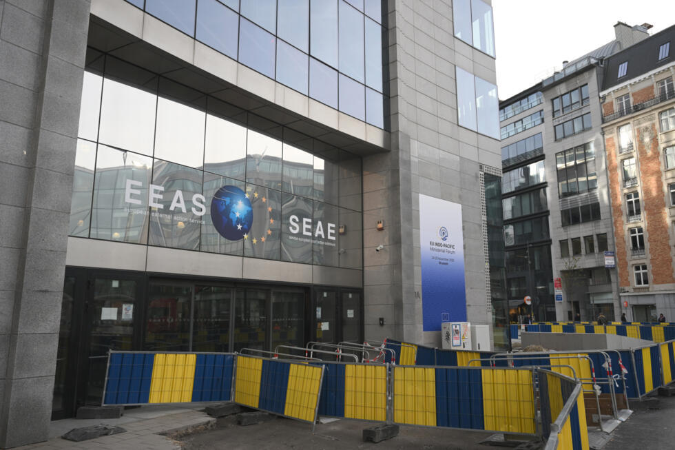 Le service diplomatique de l'UE, à Bruxelles, le 2 décembre 2025