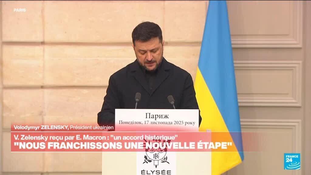 REPLAY - Macron et Zelensky signent un accord jugé "historique" par Kiev