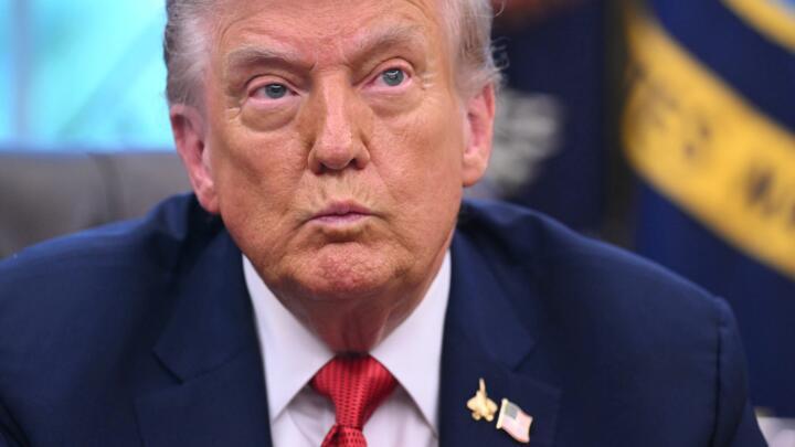 US President Donald Trump speaks to reporters in the Oval Office of the White House in Washington, DC, September 25, 2025.