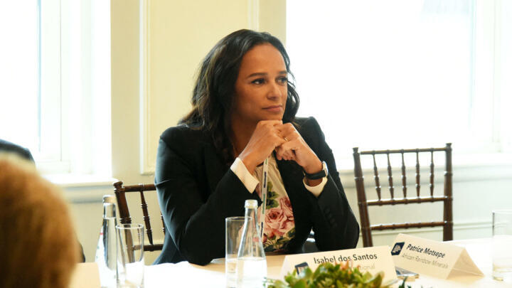 Isabel dos Santos participates in a discussion at Bloomberg Global Business Forum at The Plaza Hotel on September 26, 2018 in New York City.  